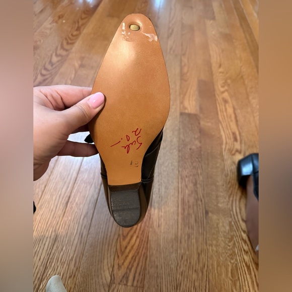 Durango Black Leather Slouch Boots Womens 6.5 M Western Wear Silver Tips buckle - Picture 8 of 16